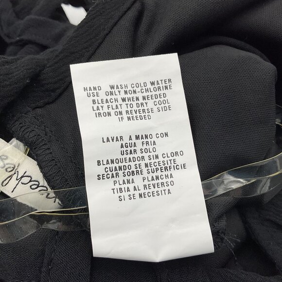 Speechless Sleeveless Lined Exposed Back Zip Black Strappy Shoulders Dress M NWT - Picture 7 of 8